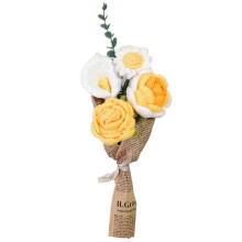Educational toy Handmades Knitted Flowers Knitted Flowers Accompanying Gifts Woolen Flowers Hand Bouquet Valentine's Day Crochet Flowers