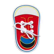 Wooden Flat Shoes Wear Rope Children Practice Tying Shoelaces Toddler Baby Early Education Wooden Educational Toys Toy Playsets