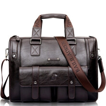 (DarkBrown, L ) Business Men Laptop Bag Briefcase Big Capacity Horizontal Travel Handbag Bag