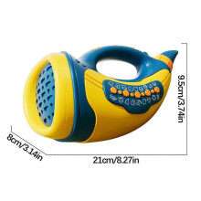 (Blue) Play The Horn To Simulate The Sound Effect Of The Whistle And Blow The Horn To Exercise The Capacity Onomatopoeia ToyToy Playsets