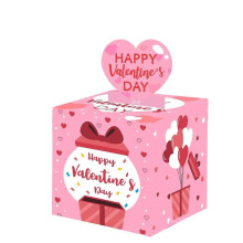 Valentine's Day Money Box for Cash Pull Money Box for Cash Gift with Greeting Card Valentine Surprise Money Roll Gift Box DIY Money Box Toy Playsets