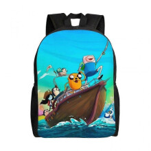 JD619 Adventure Time Versatile Backpack Washable casual style School Student Backpack Trendy Oxford Cloth Computer Bag Unisex