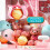 (Coffee) Moe Happy Bunny Twisted Clip Doll PuzzleToy Playsets 4