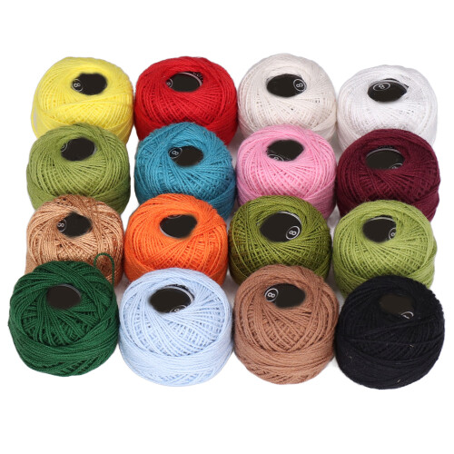16Pcs Crochet Thread Sturdy Durable Rich Bright 1