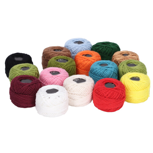 16Pcs Crochet Thread Sturdy Durable Rich Bright 2