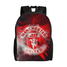 JD429 Manchester United Backpack Teenager School Bag Canvas Notebook Backpack Bag Unisex