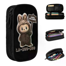 BD860-LABUBU LaBooBoo Halloween Pencil Cases Classic Cute Monster Pen Bag Girls Boys Large Storage School Supplies Gift Stationery Bag