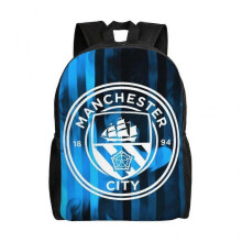 K1032 Manchester City Lightweight Backpack Outdoor Travel Kids Large Capacity Printing Student Schoolbag Casual Shoulder Bag