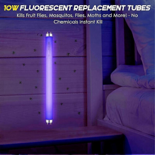 10 Pack Bug Zapper Replacement Light Bulbs 10W for 20W Indoor Bug Zapper, BL T8 F10W 13Inch Light T 1