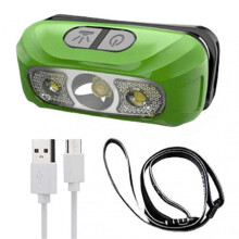 (Green) Rechargeable Led Headlamp Lightweight Waterproof Led Headlamps for Outdoor Activities