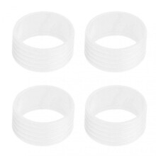 (White) Tennis Racket Grip Fix Rings Sweat-Proof Anti-Slip Tennis Overgrip for Badmintons Racket