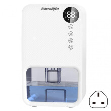 (UK plug, White) Electric Petite Dehumidifiers Portable Purification Airs Dryer for Small Spaces