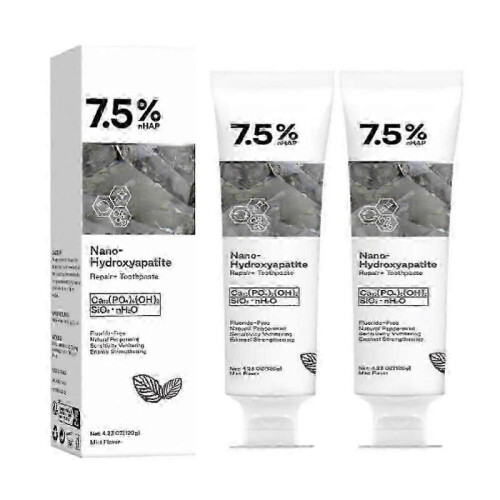 (2pcs) 1-3x 7.5% Hap Nano-hydroxyapatite Toothpaste Remove Deep Clean For Teeth