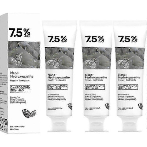 (3pcs) 1-3x 7.5% Hap Nano-hydroxyapatite Toothpaste Remove Deep Clean For Teeth