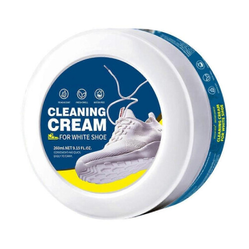 Waterless White Shoe Cleaner - Cleansing Cream, Powerful Stain Removal, Easy Use
