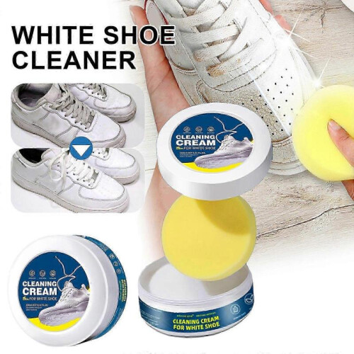 Waterless White Shoe Cleaner - Cleansing Cream, Powerful Stain Removal, Easy Use 1