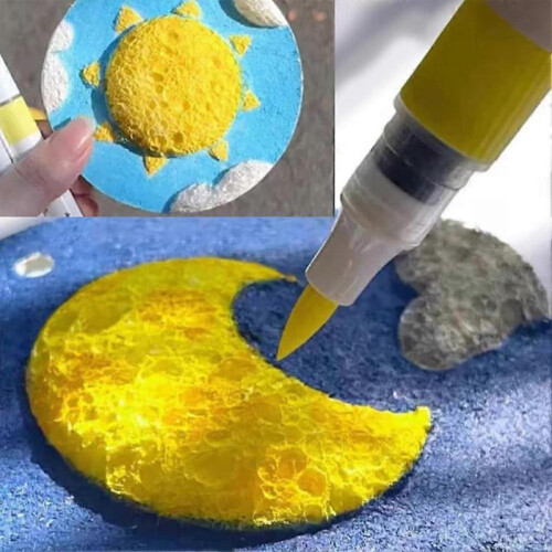 (H) 3D Drawing Magic-Canvas Sponge Set Handicraft Foam Paper Kit for All Ages 2