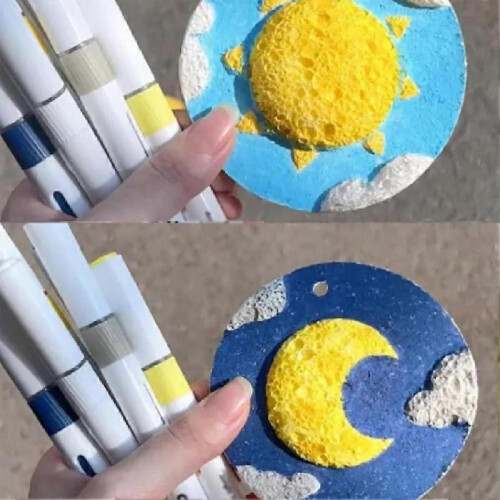 (G) 3D Drawing Magic-Canvas Sponge Set Handicraft Foam Paper Kit for All Ages 2