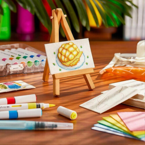 (D) 3D Drawing Magic-Canvas Sponge Set Handicraft Foam Paper Kit for All Ages 2