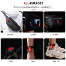 LED Warning Light USB Charging Multifunctional Bike Tail Light for Night Riding