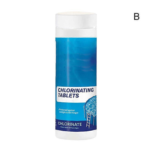 (B) Pool Cleaning Effervescent Chlorine Tablets Multifunctional Pool Clarifier Safe Effective Cleaner for Spa Bathtub 1