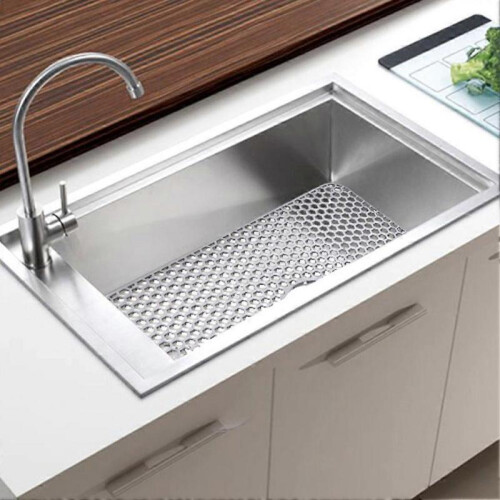 (A) Rectangular Silicone Kitchen Sink Mat Non-Slip Heat Proof Countertop Drying Mat for Daily Use 2