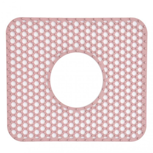 (D) Rectangular Silicone Kitchen Sink Mat Non-Slip Heat Proof Countertop Drying Mat for Daily Use