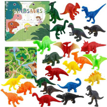 kid toy 24PCS Dinosaur Christmas Countdown Calendar Stress Reducing Finger Pinch Countdown Christmas