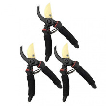 (3pcs) Professional Premium Steel Bypass Pruning Shears Easy to Use Anti-Slip Scissors for Cutting Stems Light Branches