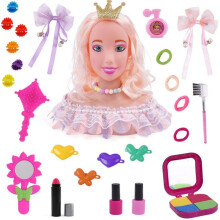 (Yellow) Doll Head for Girls' Hair Styling Pretend PlayToy Playsets