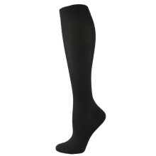 (Sm, Black) 1/7 Pair Copper Fiber Compression Calf Socks Elastic Sports Socks Unisex Support Stockings for Running Cycling Adult