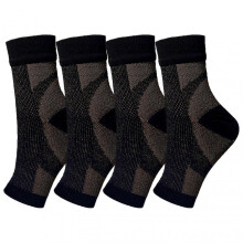 (XXL, Black Brown) Summer Sports Running Compression Socks Mesh Breathable Sockings For Cycling