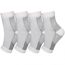 (L xl, White Wristband) Summer Sports Running Compression Socks Mesh Breathable Sockings For Cycling