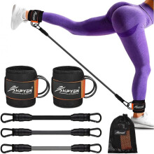 (Orange) Ankle Resistance Bands, Ankle Bands for Working Out with Cuffs, Resistance Bands for Leg Butt Training Workout Equipment