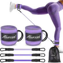 (Purple) Ankle Resistance Bands, Ankle Bands for Working Out with Cuffs, Resistance Bands for Leg Butt Training Workout Equipment