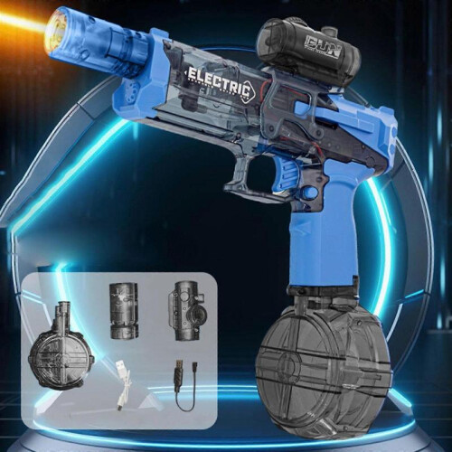 (Blue) toys for boys Hand-operated Water Pistol With Light 1