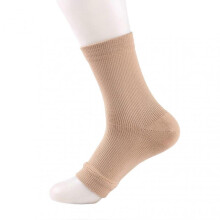 (S M, Skin Color) Plantar Fasciitis Compression Socks Foot & Ankle Swelling Relief Socks for Fitness