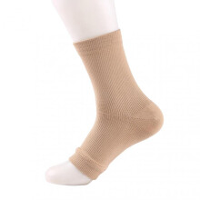 (L XL, Skin Color) Plantar Fasciitis Compression Socks Foot & Ankle Swelling Relief Socks for Fitness