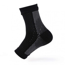 (L XL, Black White) Plantar Fasciitis Compression Socks Foot & Ankle Swelling Relief Socks for Fitness