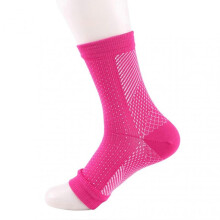 (L XL, Red White) Plantar Fasciitis Compression Socks Foot & Ankle Swelling Relief Socks for Fitness