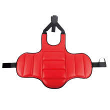 Karate Chest Guard Ribbed Shield Boxing Taekwondo Protection Vest for Heavy Punch Women Men Kids Sparring Training Martial Arts Kickboxing Red Blue XL