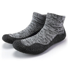 (46, Black Gray) Footwear for Sports & Travels Mens Womens Non-Slip Barefoot Socks Shoes Fitness Beach Shoes Lightweight