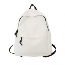 (White) Unisex School Backpack Multipurpose Waterproof Travel Bag for School Commuting