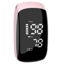 (Pink) Finger Pulse Oximeter Blood Oxygen Meter Monitor Sensor Fingertip SpO2 Measure Oxygen Saturation Monitor