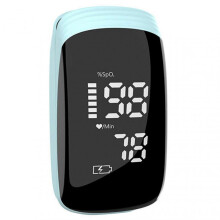 (blue) Finger Pulse Oximeter Blood Oxygen Meter Monitor Sensor Fingertip SpO2 Measure Oxygen Saturation Monitor