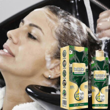 (Black) Bubble Plant Hair Dye Shampoo 300ml Hair Dye Shampoo Instant Hair Color