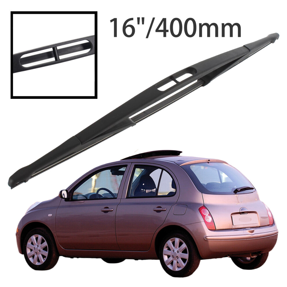 (16 inches) 16" Rear Windshield Windscreen Washer Wiper Blade For Nissan Micra 2006-2010 & 2000-2002 Car Accessories Accsesories-image-OPC-PJ7BVNC-NEW