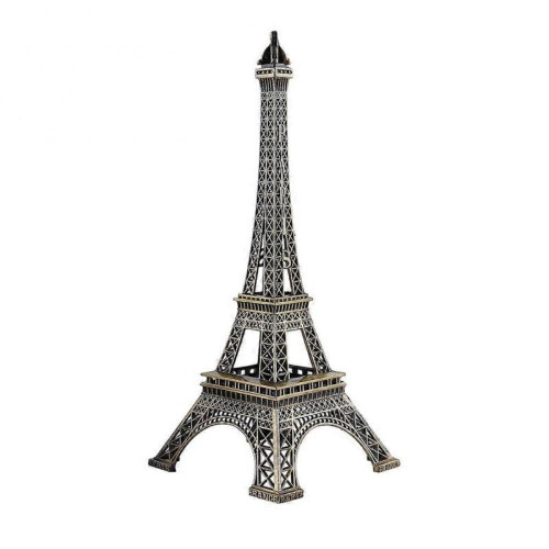 Bronze Tone Paris Eiffel Tower Figurine Statue Vintage Alloy Model Decor 25CM 1
