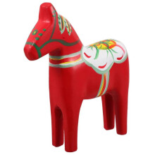 Swedish Horse Hand Carved Wooden Horse Figurine Decorative Nordic Style Homeowners Living Room Decoration 1Set
