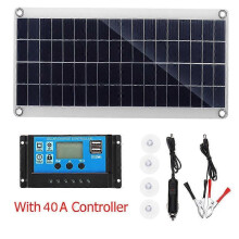 (40A Controller) 300w 12v Solar Panel, Solar Panel Kit, Battery Charger Kit With 20-100A Solar Charge Controller For Rv Yacht Outdoor Garden